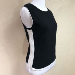 NINE & COMPANY Black and White Sweater Tank